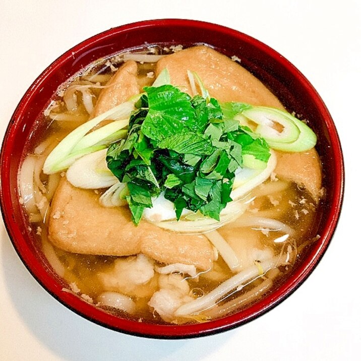 ひと手間加えて☆美味しくいただく冷凍きつねうどん